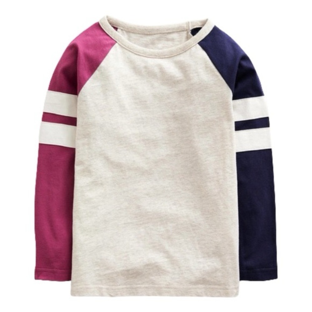 NWT Mini Boden Raglan Long Sleeve Shirt - 7-8yr